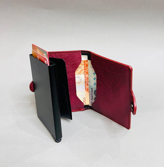 Automatic Pop up Slim Card Holder Wallet