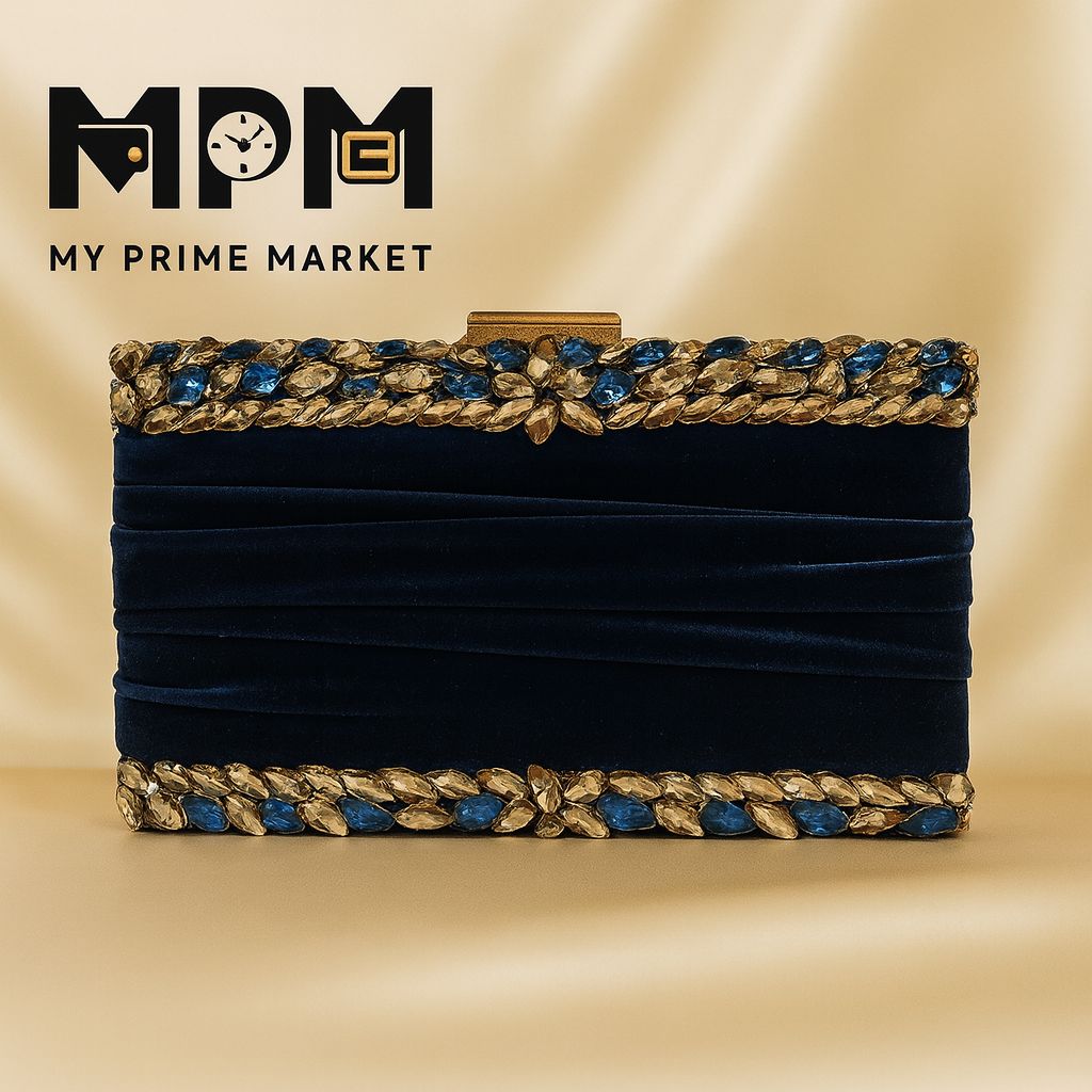 Velvet Crystal Clutch