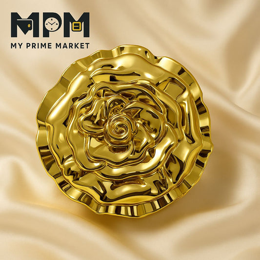 Double Rose Metal Clutch