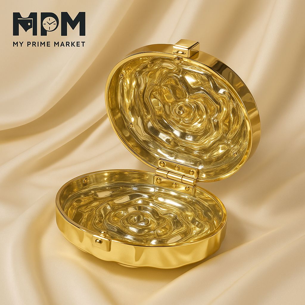 Double Rose Metal Clutch