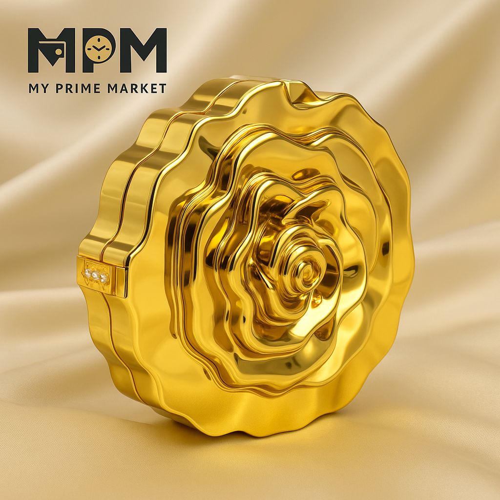 Double Rose Metal Clutch
