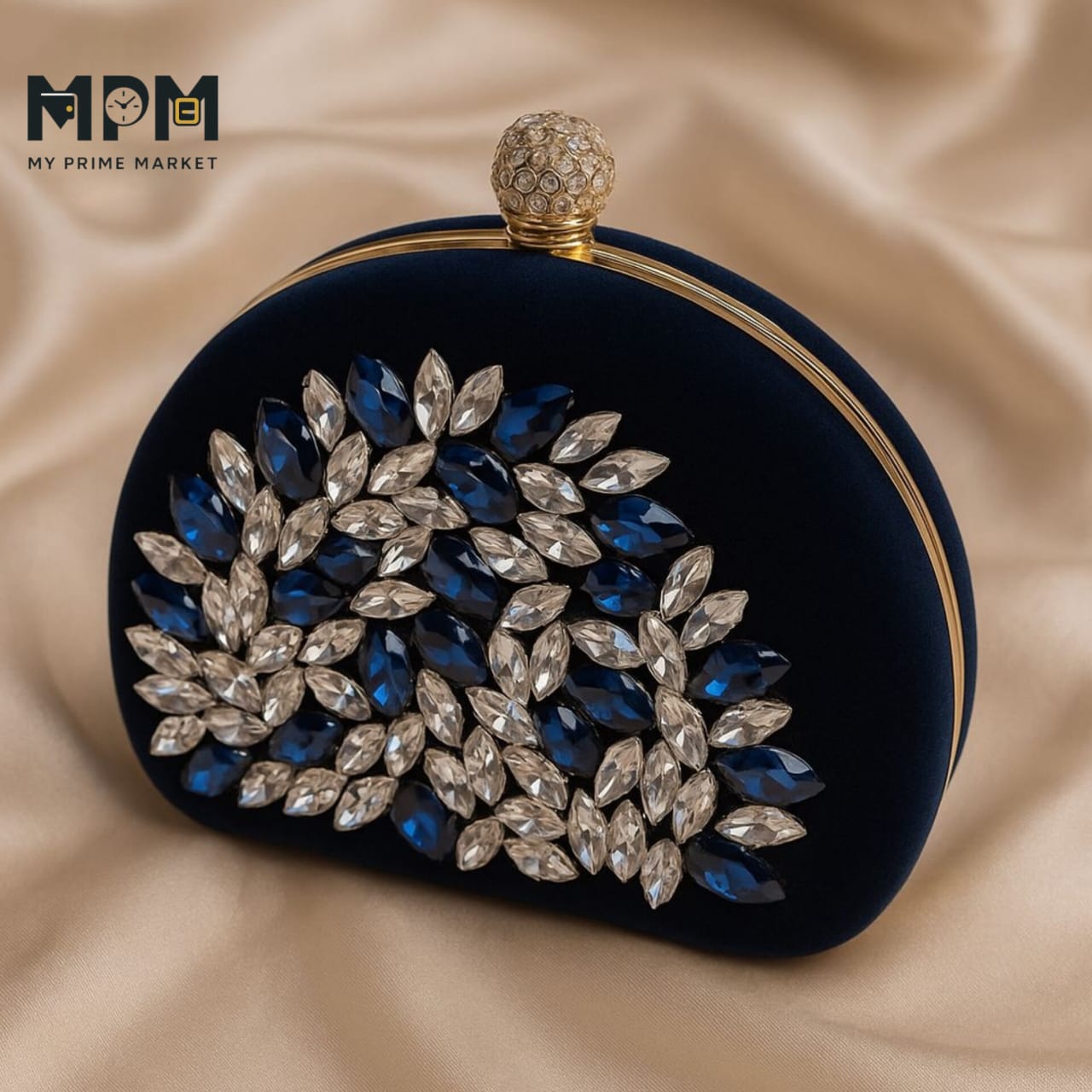 Velvet Peacock Clutch