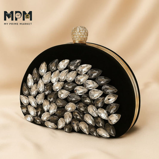 Velvet Peacock Clutch