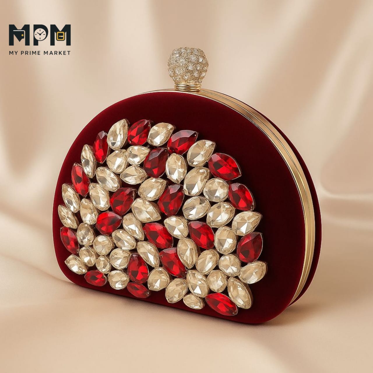 Velvet Peacock Clutch