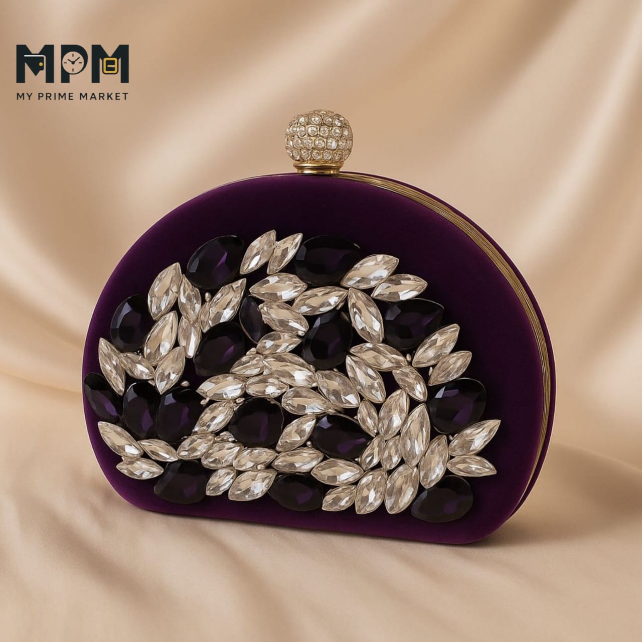 Velvet Peacock Clutch
