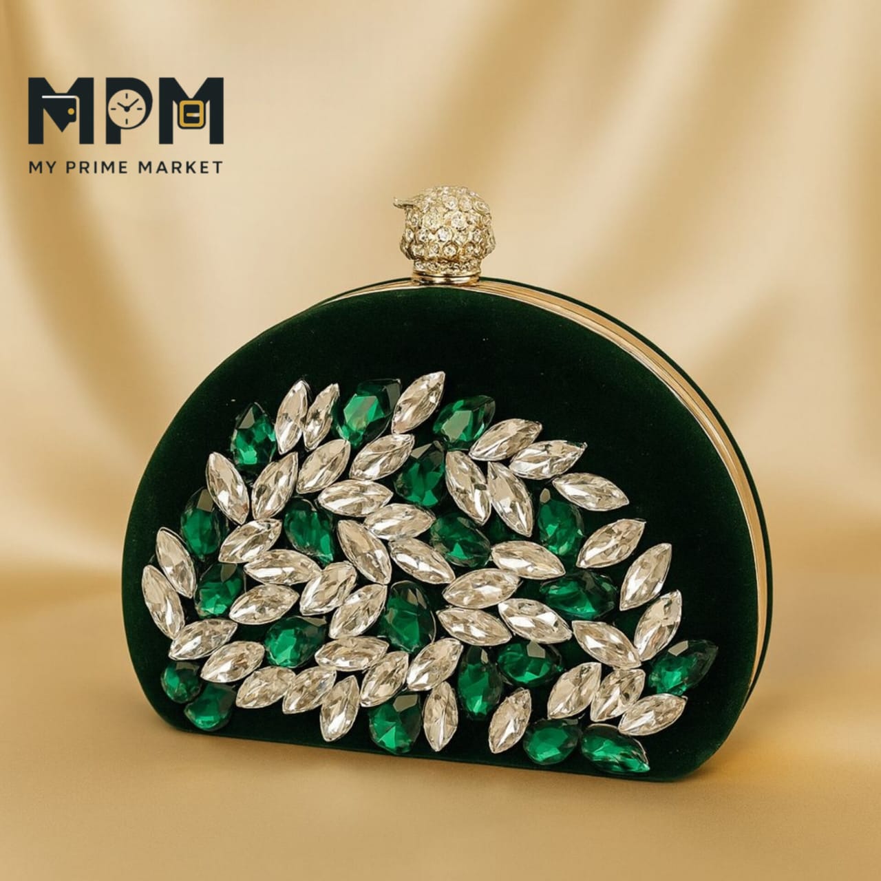 Velvet Peacock Clutch
