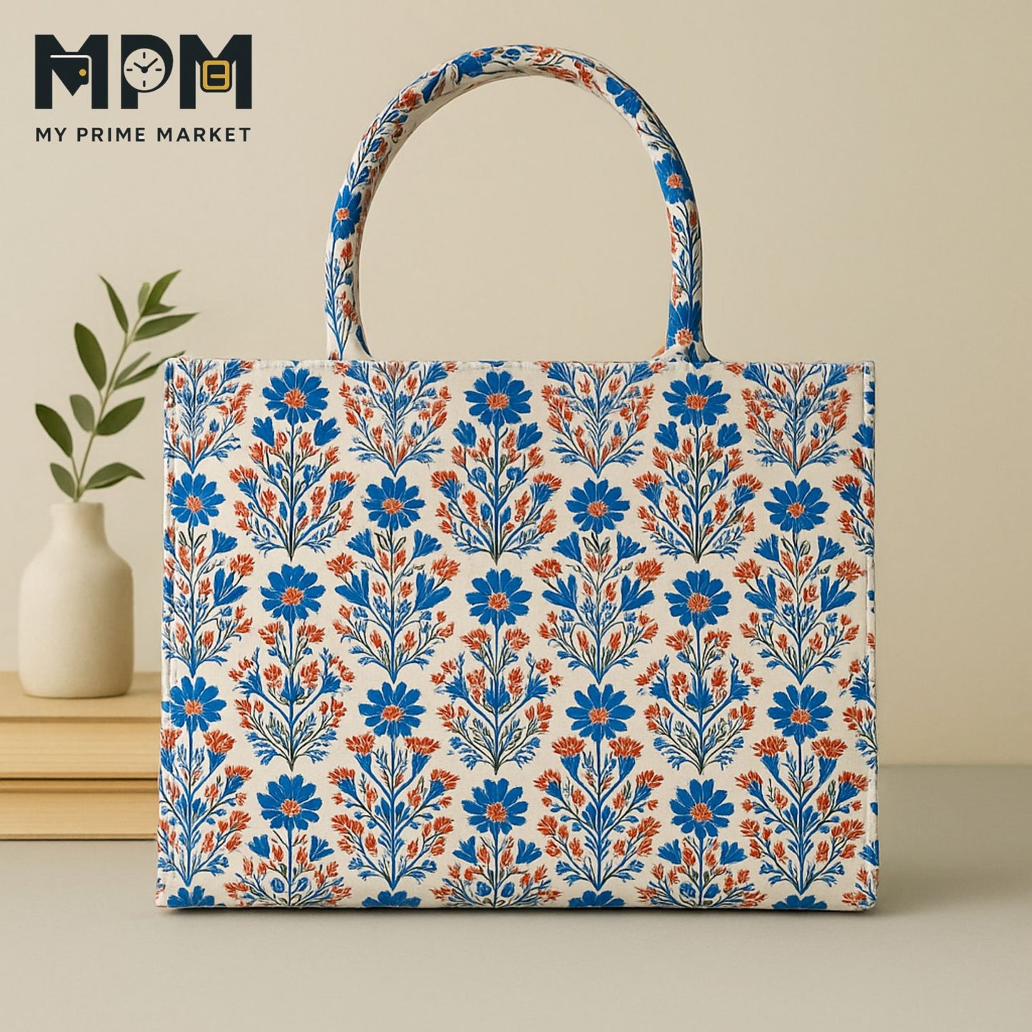 Azure Canvas Tote