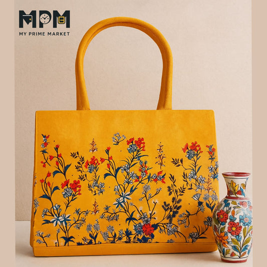 Sunshine Bloom Canvas Tote