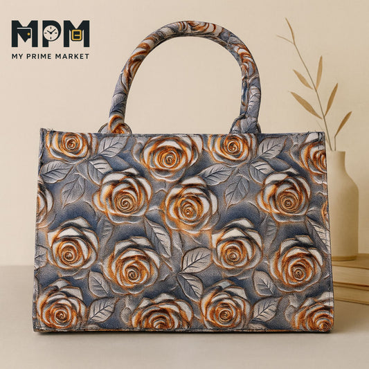 Golden Rose Canvas Tote