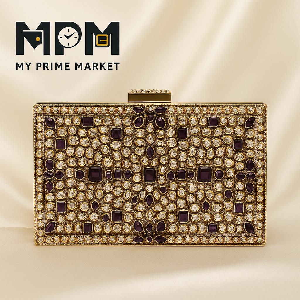 Mughal Kundan Clutch