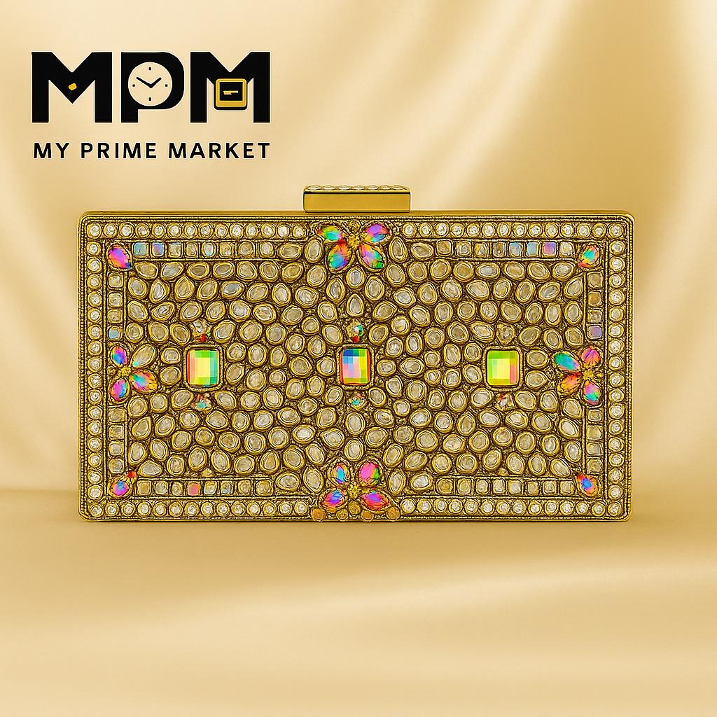 Mughal Kundan Clutch