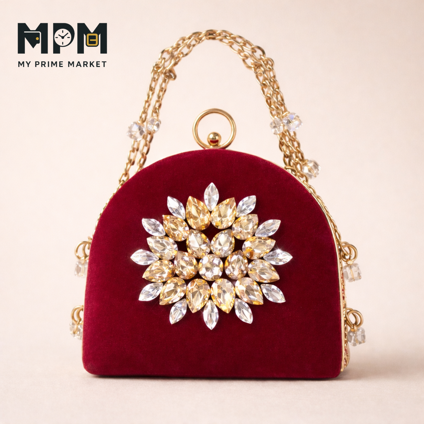 Velvet Flower Clutch