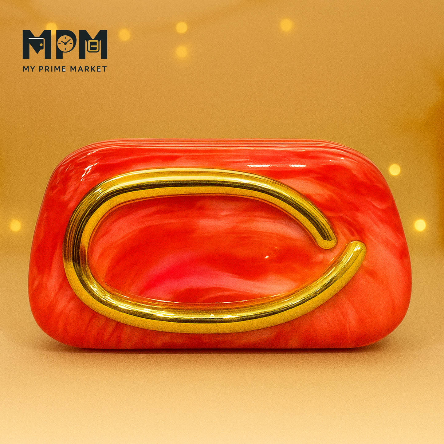 Marble Curve Clutch