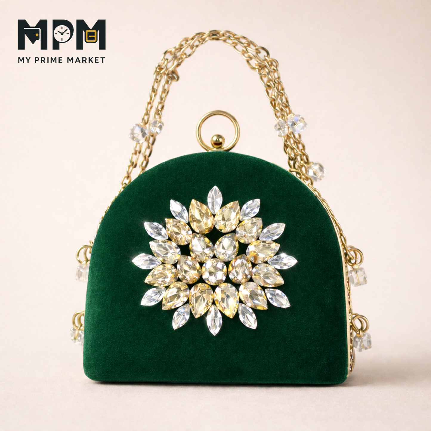 Velvet Flower Clutch