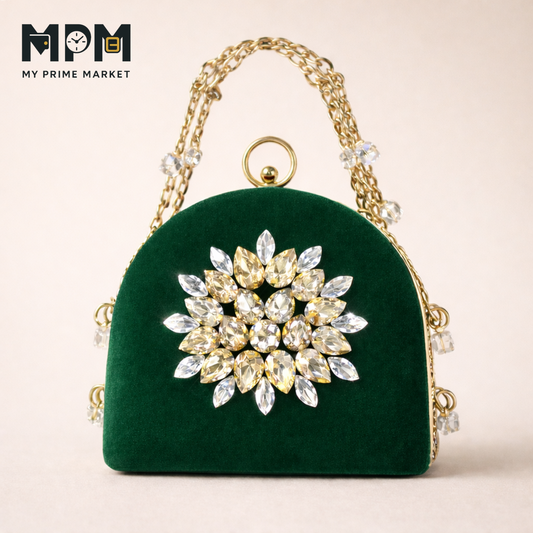 Velvet Flower Clutch