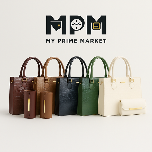 Luxe Croc Handbag Set