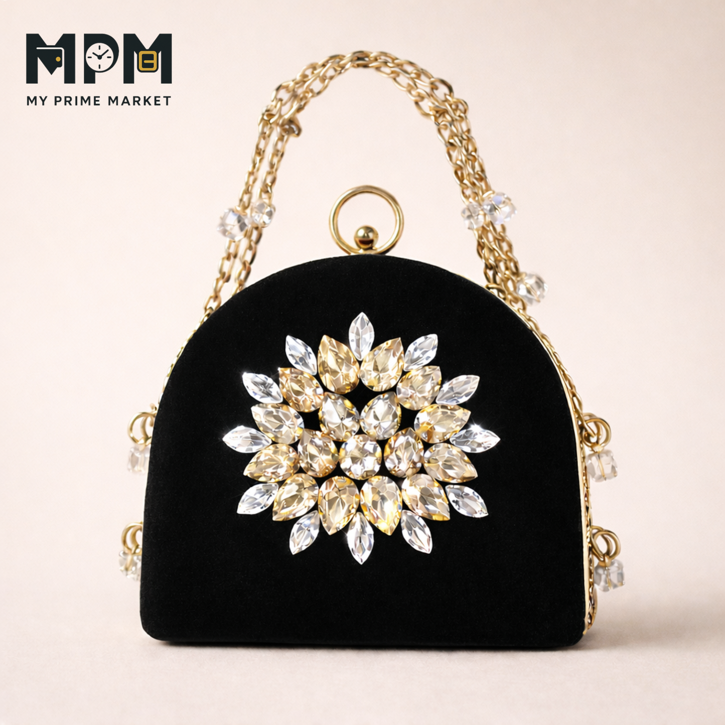 Velvet Flower Clutch