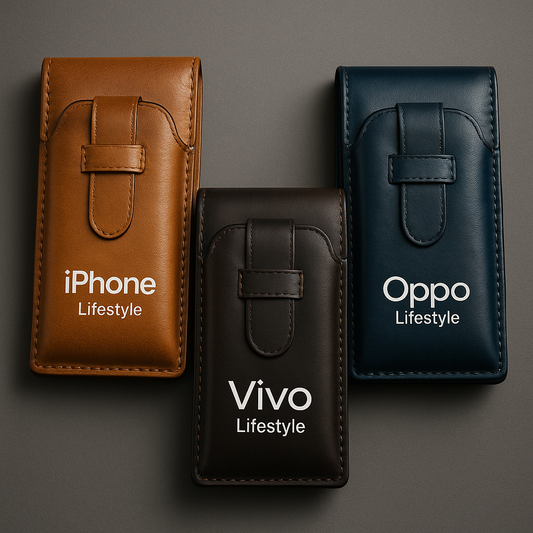 Premium Leather Belt Clip Wallet Case "with Company Name" Edition