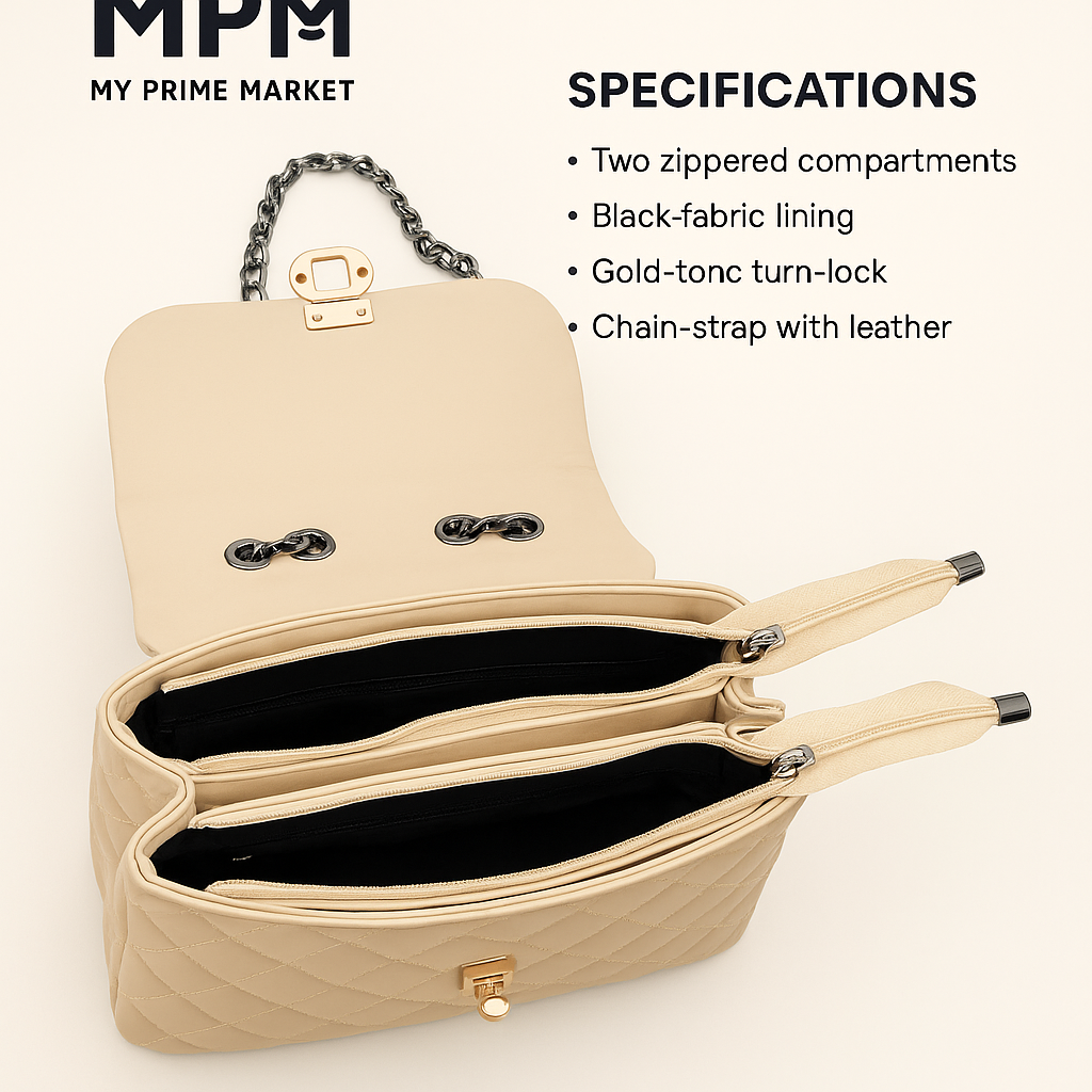 EQ Chain Strap Shoulder Bag