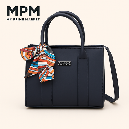 Chic Handbag with Scarf (Medium Size)