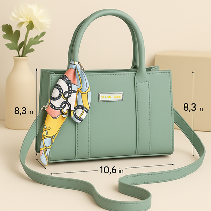 Chic Handbag with Scarf (Medium Size)