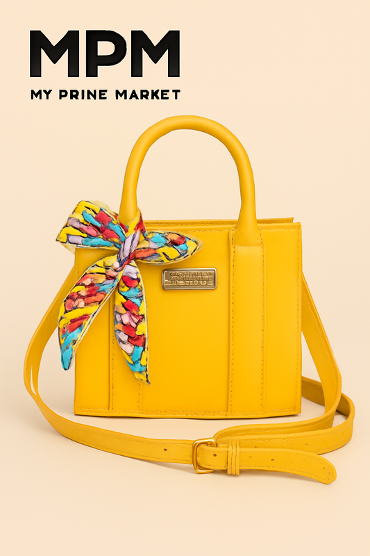 Chic Handbag with Scarf (Medium Size)