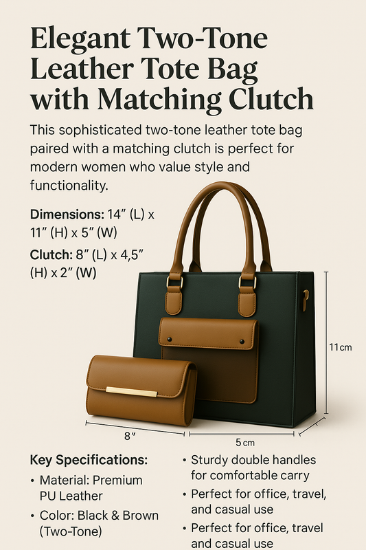 Two-Tone Tote Bag Set