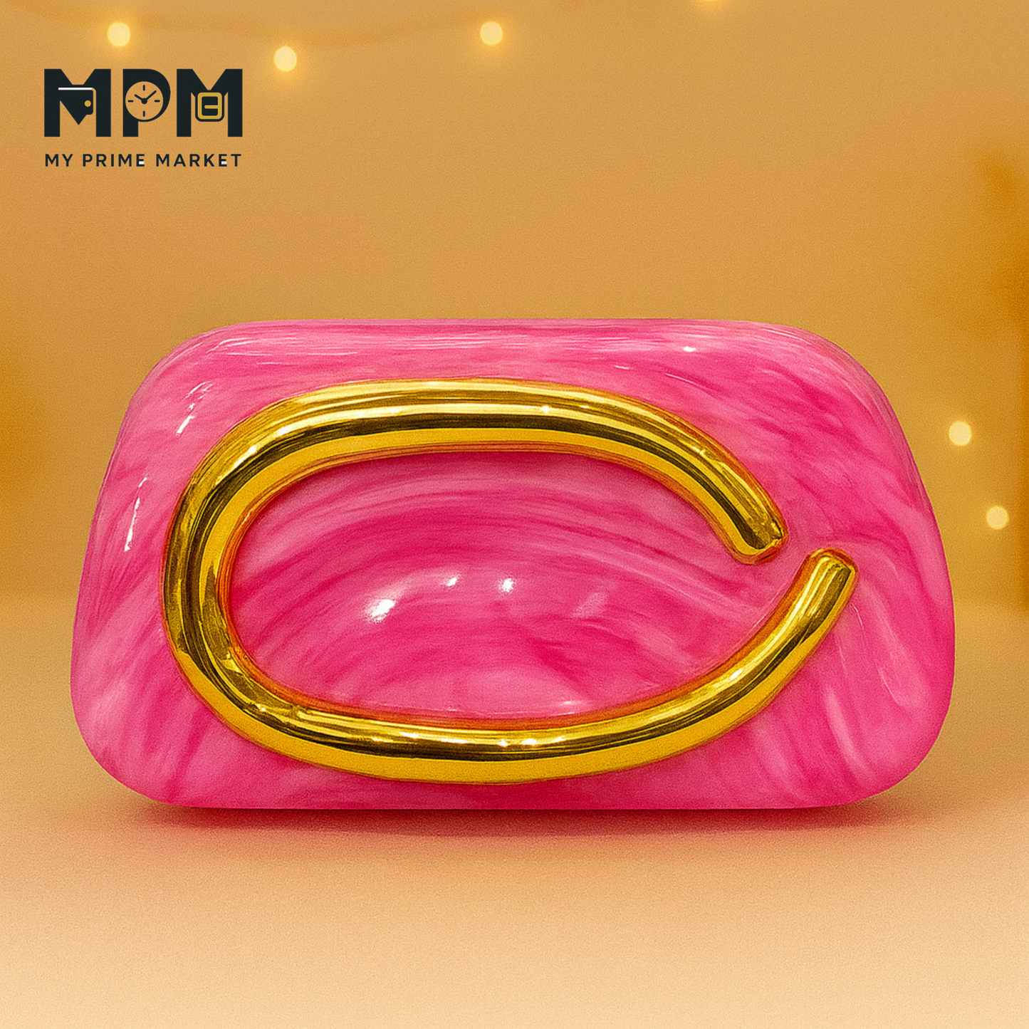 Marble Curve Clutch