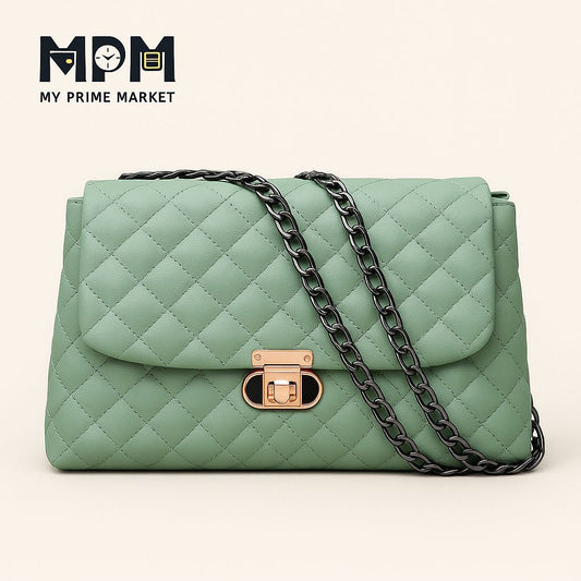 EQ Chain Strap Shoulder Bag