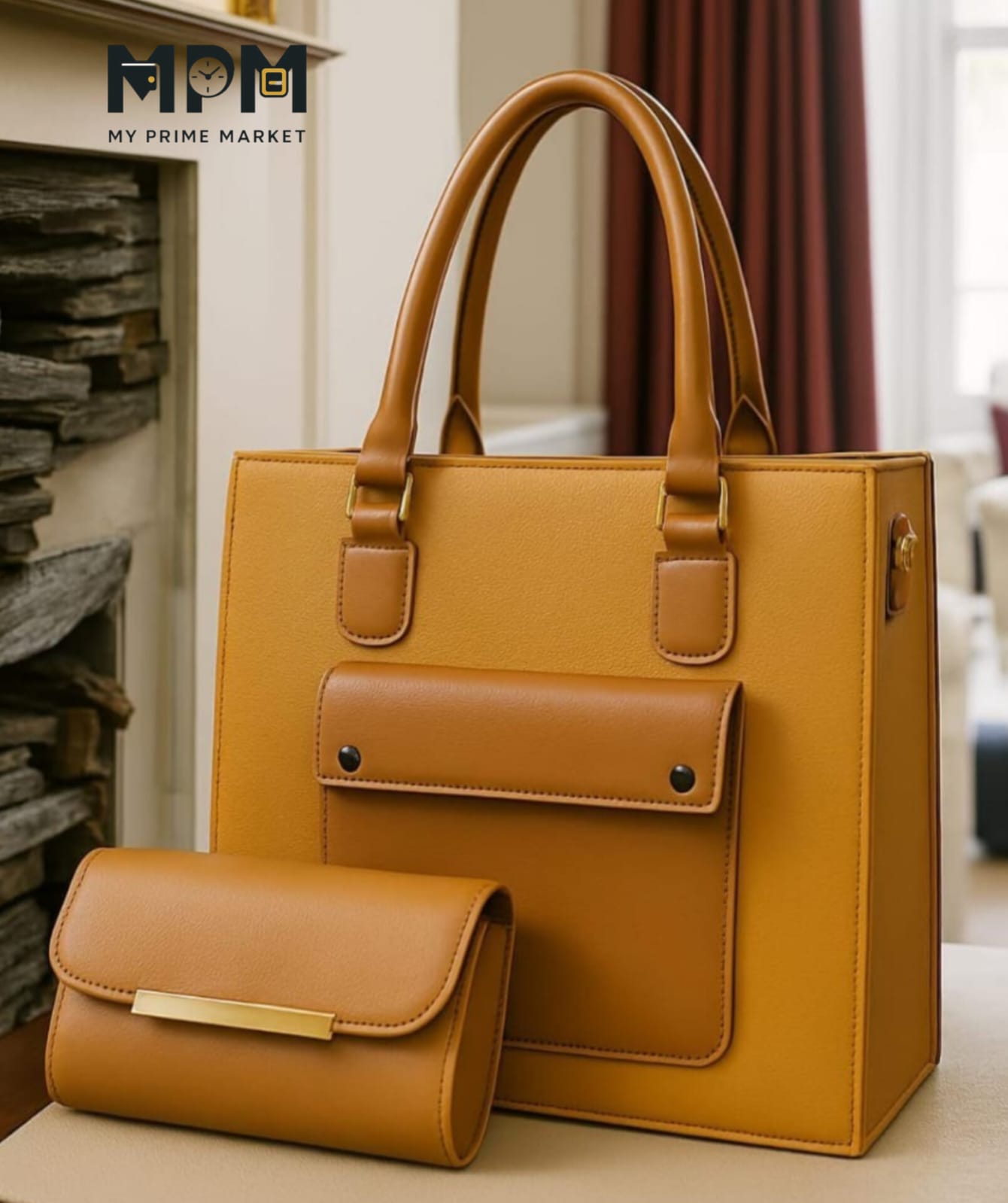 Two-Tone Tote Bag Set