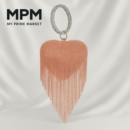 Fringe Heart Clutch