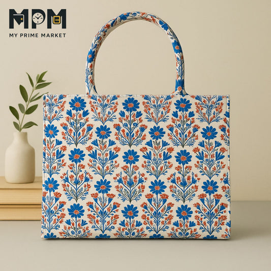Azure Canvas Tote