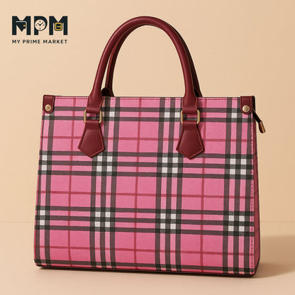Classic Grid Tote Bag