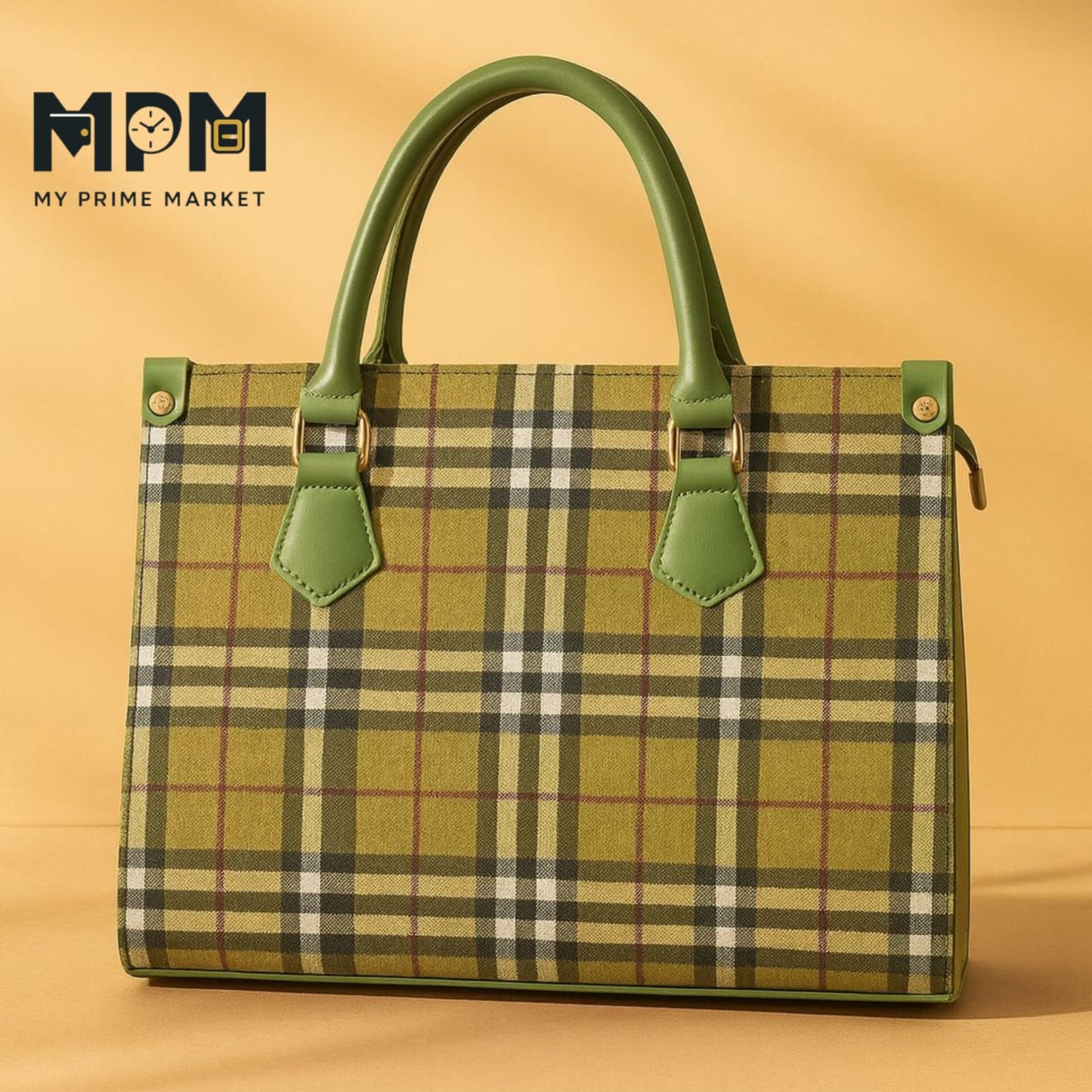Classic Grid Tote Bag