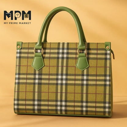 Classic Grid Tote Bag