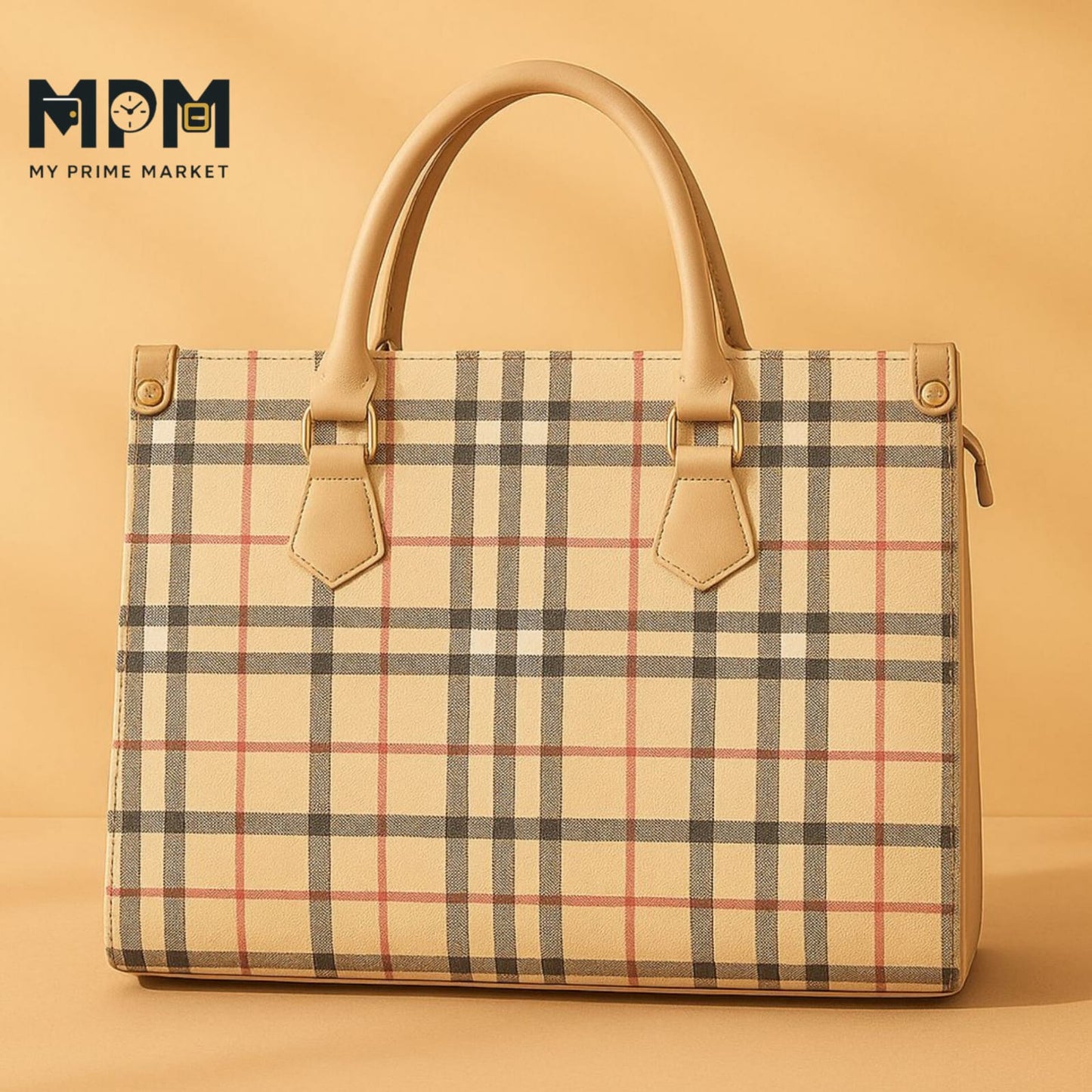 Classic Grid Tote Bag