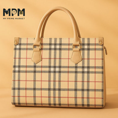 Classic Grid Tote Bag