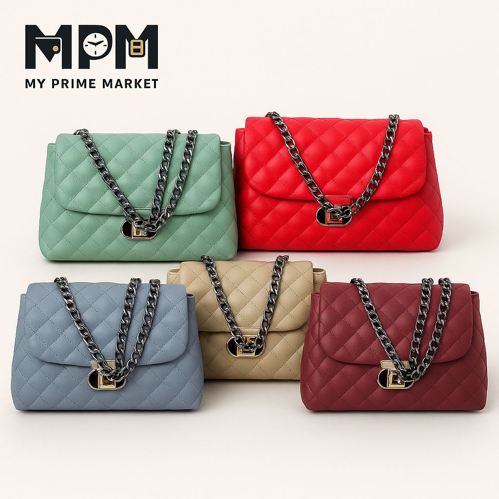 EQ Chain Strap Shoulder Bag