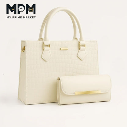Luxe Croc Handbag Set