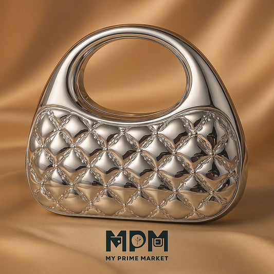 Quilted Metal Clutch