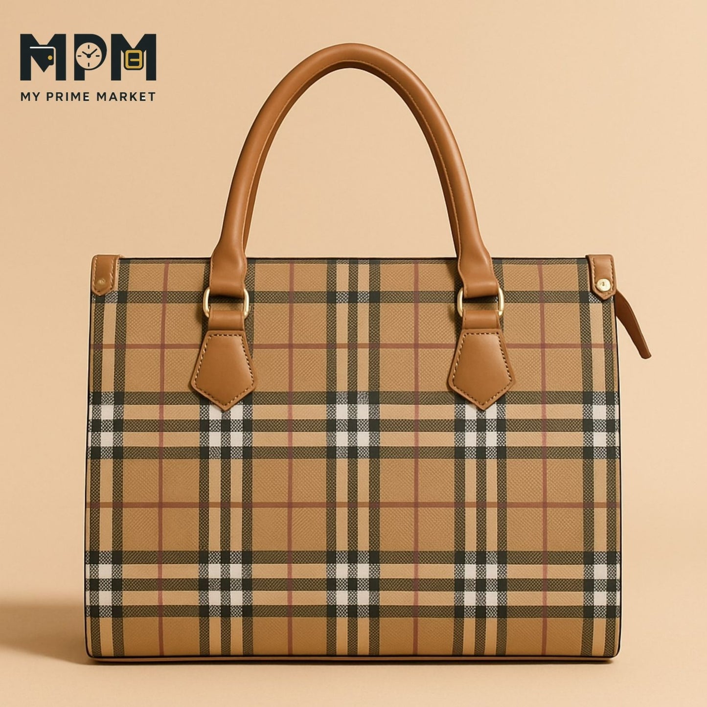 Classic Grid Tote Bag